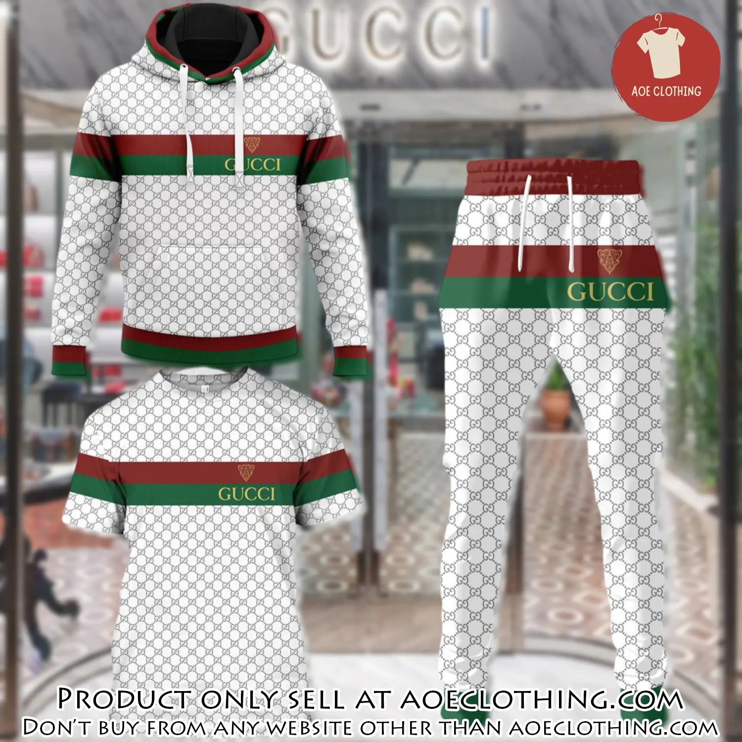 Gucci luxury brand combo tshirt hoodie long pants set trending 24 outfit sport lcs1038 aoe1446871